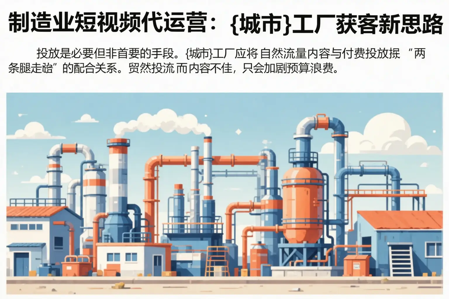 制造业短视频代运营:伊春工厂获客新思路
