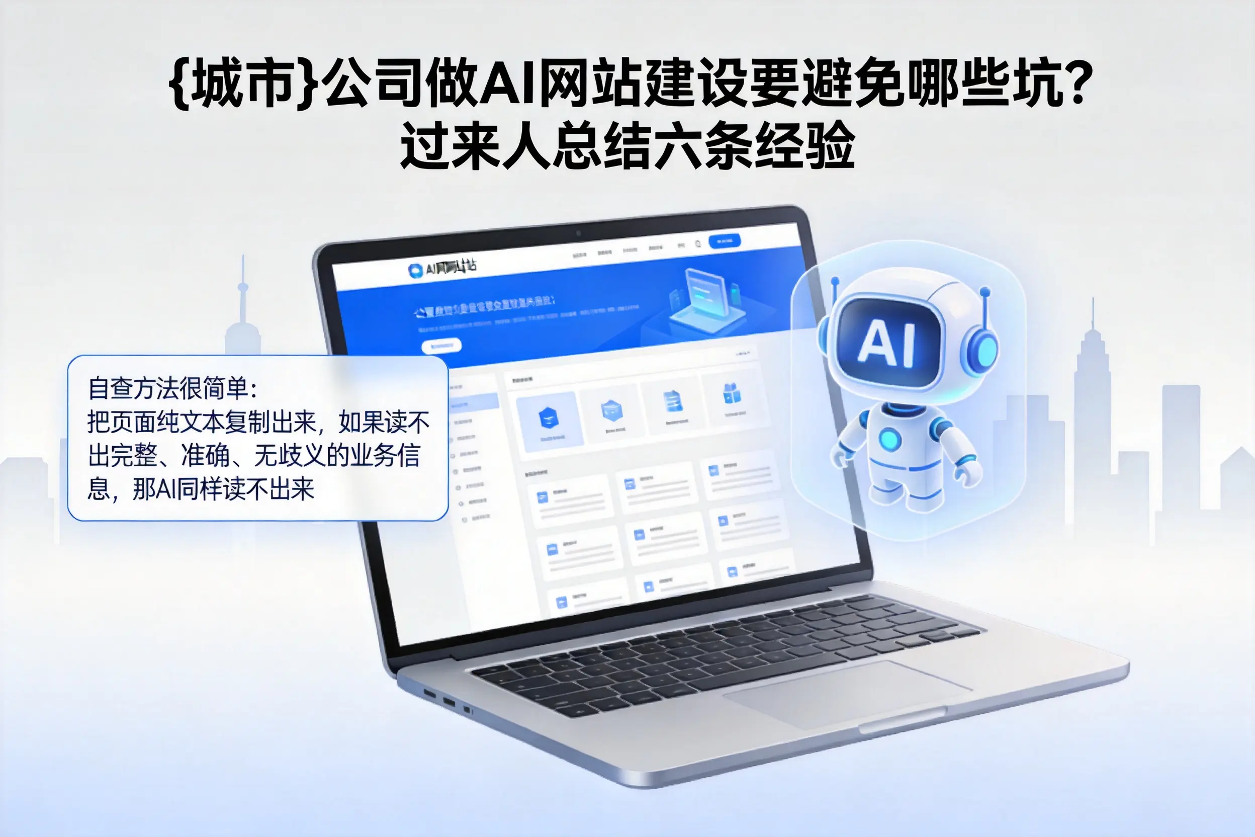 伊春公司做AI网站建设要避免哪些坑?过来人总结六条经验