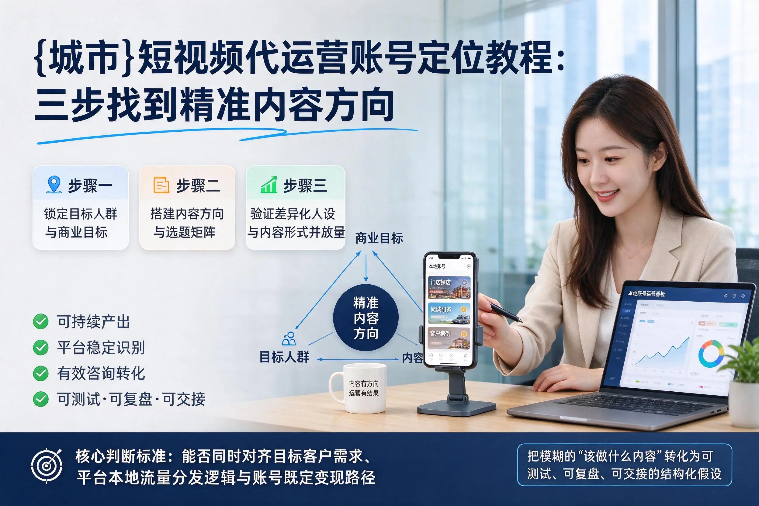 伊春短视频代运营账号定位教程:三步找到精准内容方向