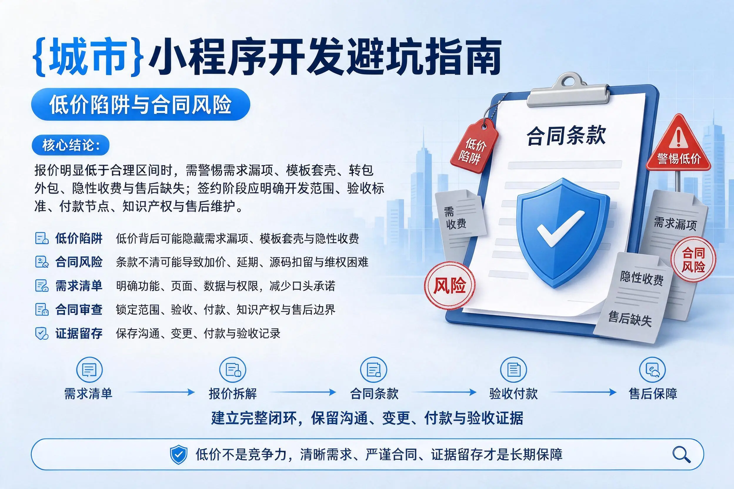伊春小程序开发避坑指南:低价陷阱与合同风险