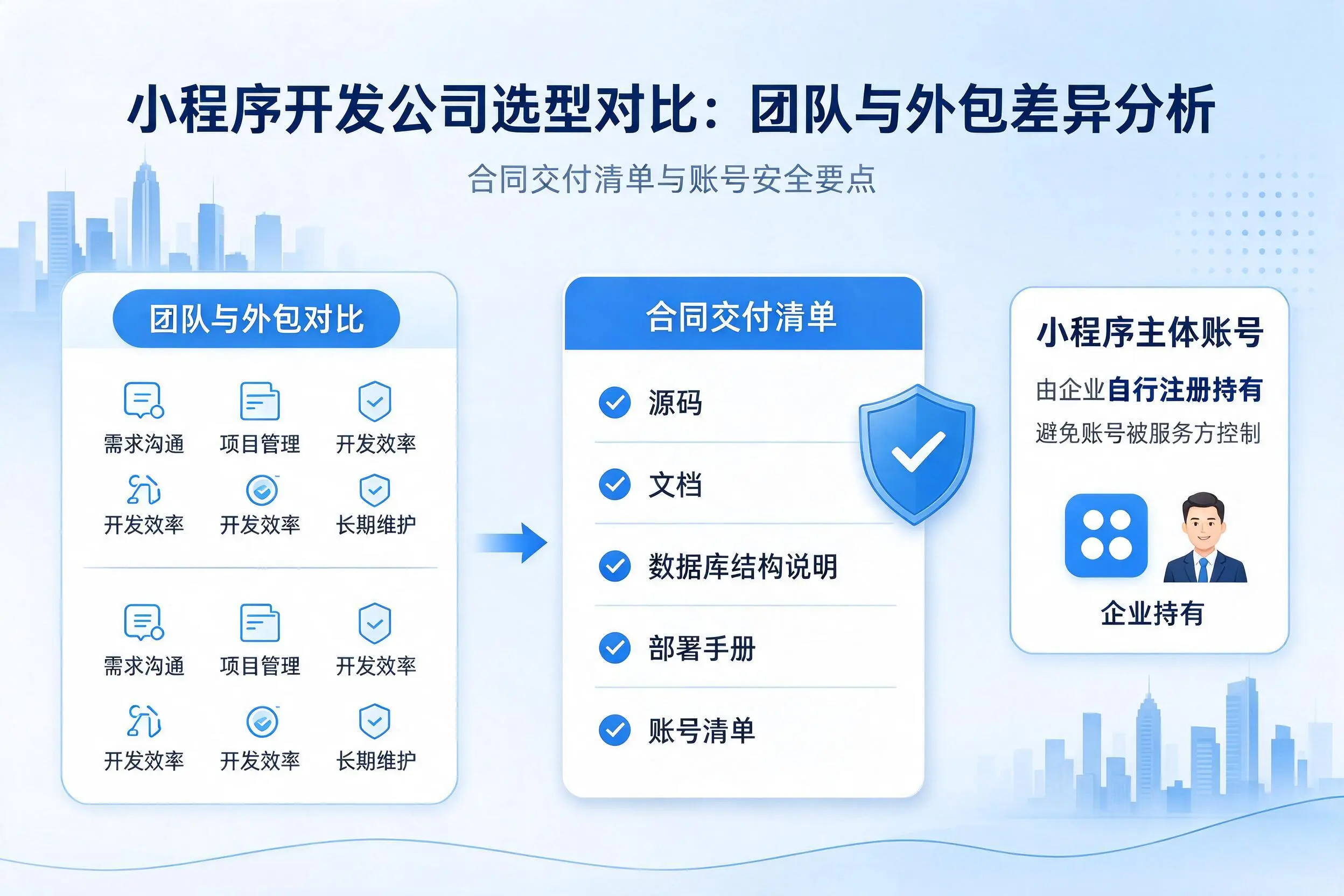 伊春小程序开发公司选型对比:团队与外包差异分析
