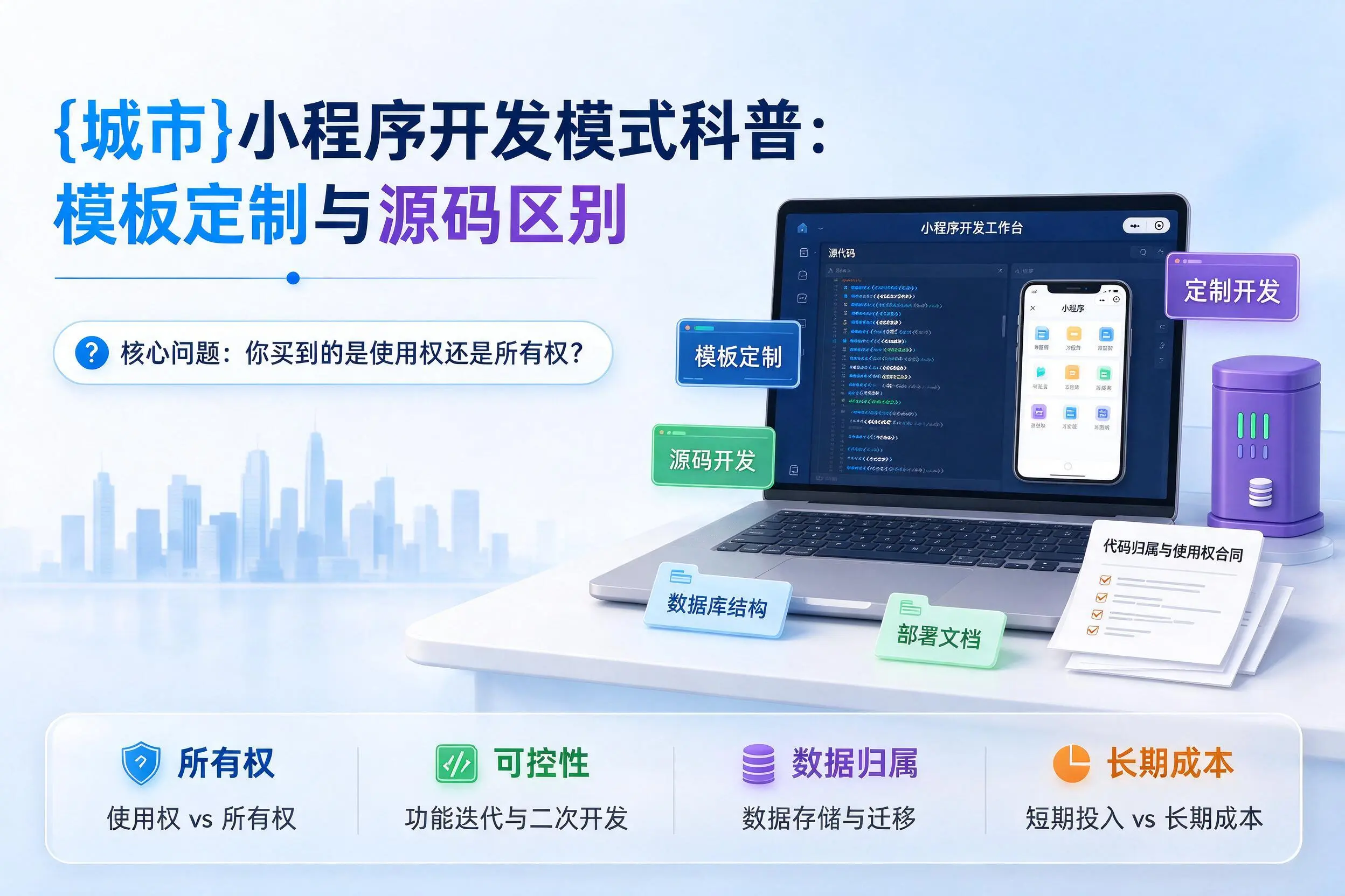 伊春小程序开发模式科普:模板定制与源码区别