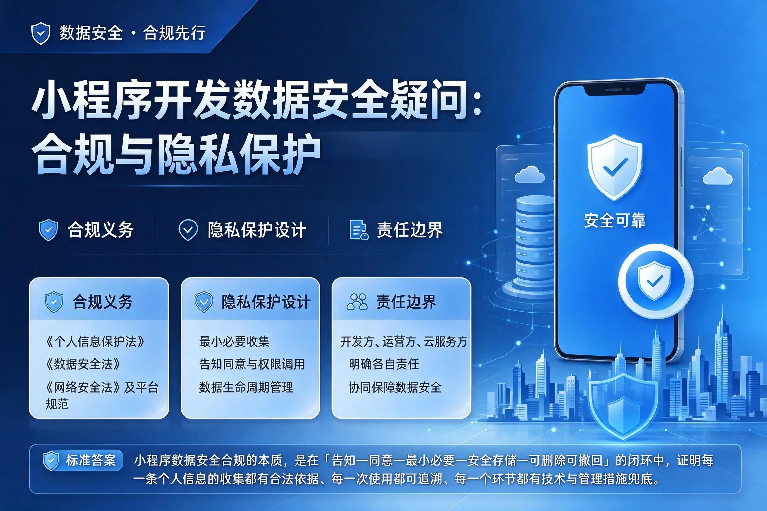 伊春小程序开发数据安全疑问:合规与隐私保护