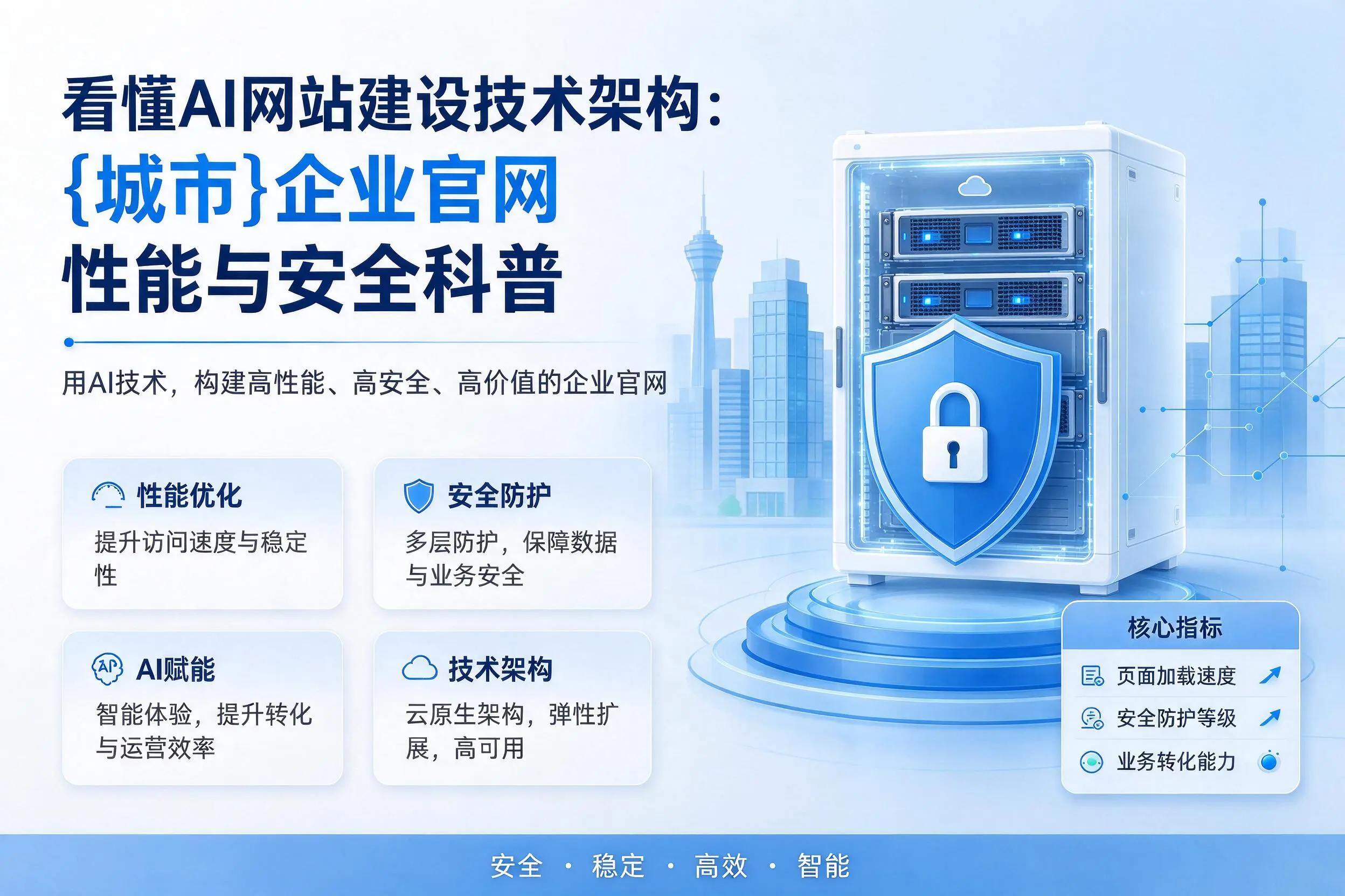 看懂AI网站建设技术架构：伊春企业官网性能与安全科普