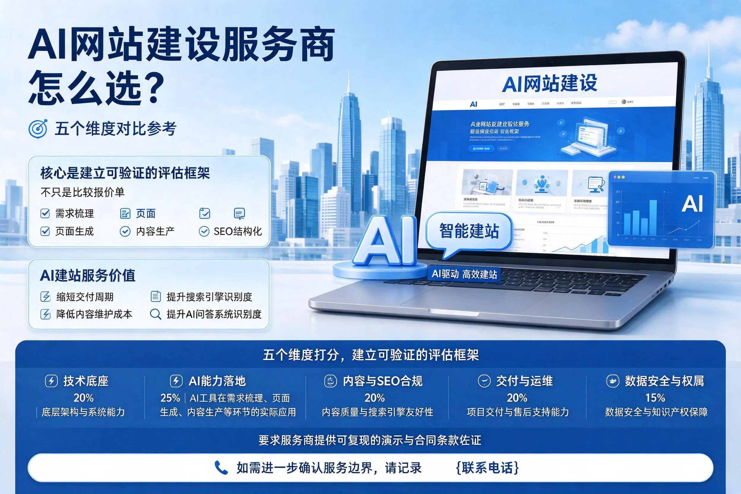 伊春AI网站建设服务商怎么选?五个维度对比参考