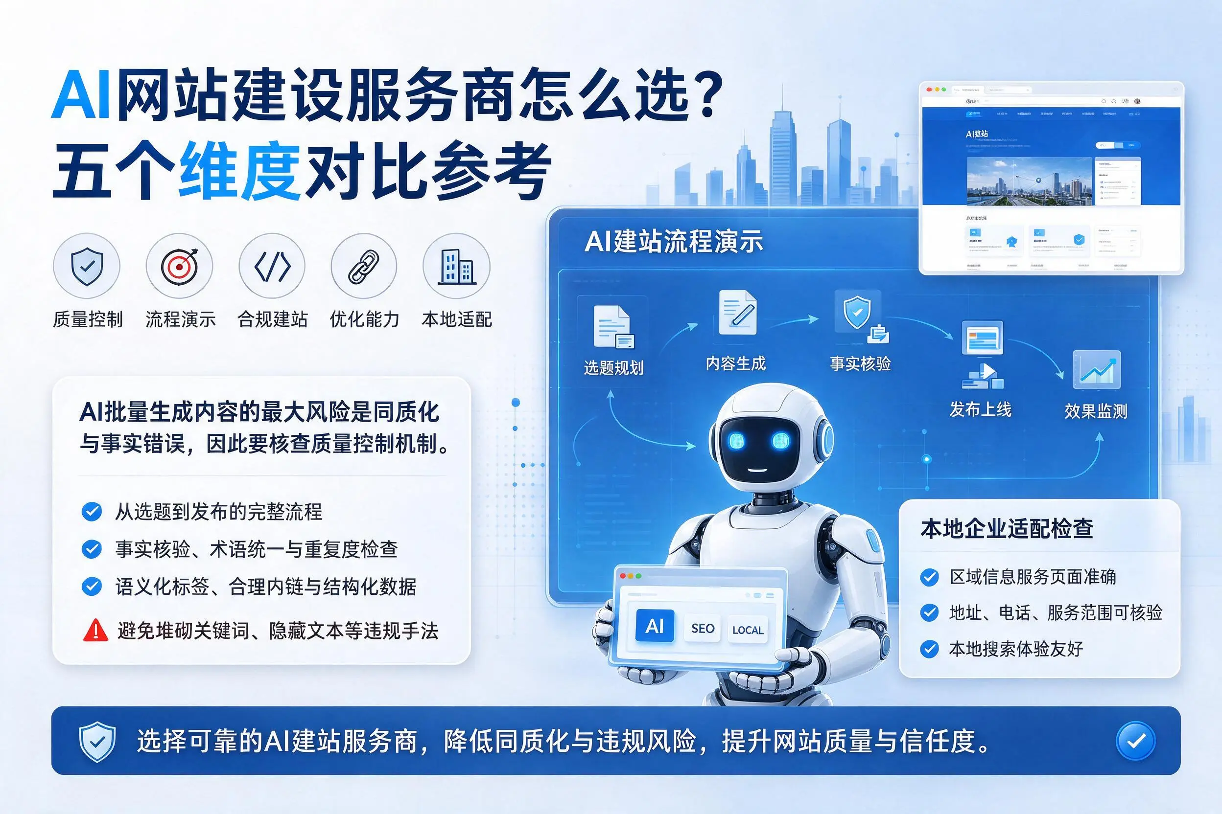 伊春AI网站建设服务商怎么选?五个维度对比参考