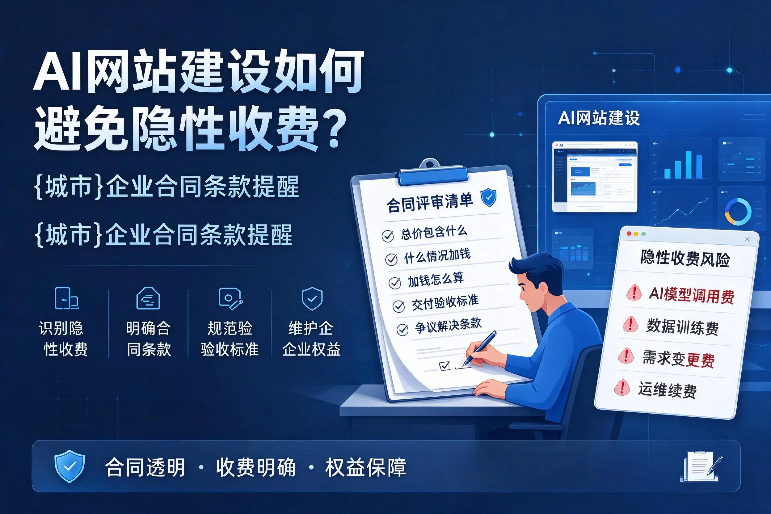 AI网站建设如何避免隐性收费？伊春企业合同条款提醒