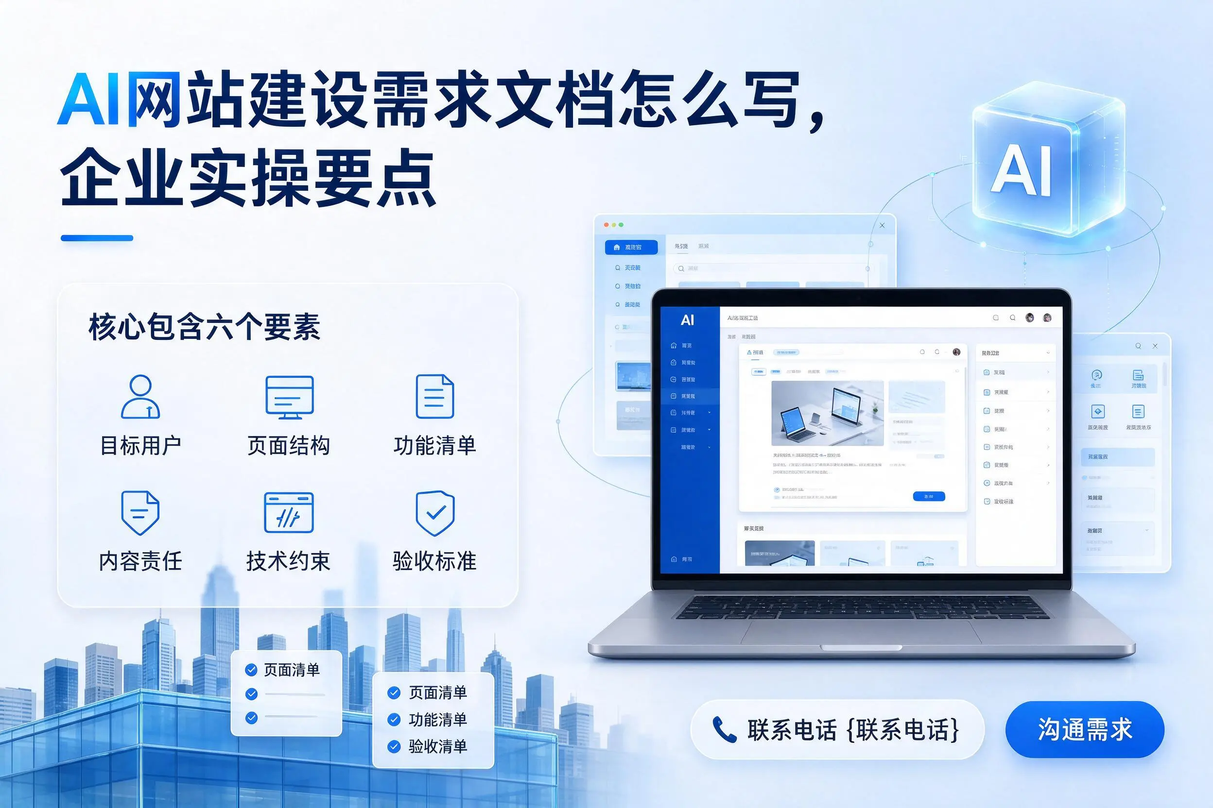 AI网站建设需求文档怎么写,伊春企业实操要点